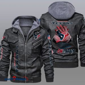 Houston Texans Leather Hood Jacket - XX051405