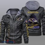 Baltimore Ravens Leather Hood Jacket - XX051389