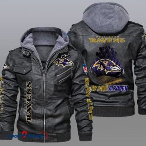 Baltimore Ravens Leather Hood Jacket - XX051389