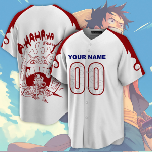 One Piece Luffy Straw Hat Pirates Custom Baseball Jersey - NL110725