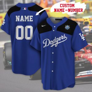 F1 Driver x MLB Dodgers Baseball Shirt - NL114725