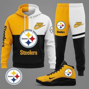 Pittsburgh Steelers Hoodie, Sweatpants & Sneaker Set - XX240501